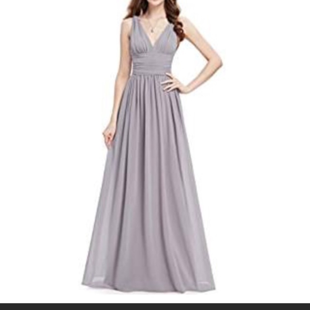 Light grey chiffon dress